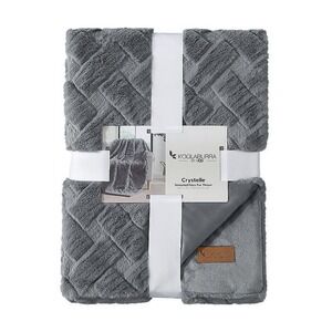 Koolaburra by UGG Crystelle Textured Faux Fur Throw 50" x 70"  Wild Dove‎ Gray